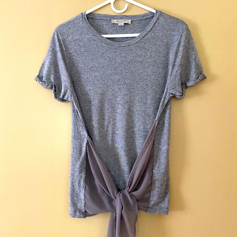 All Saints Yato Gray Tee